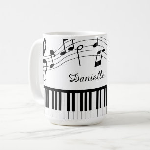 Musiknoten Klavier Personalisierte Benutzerdefinie Kaffeetasse