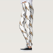 Musiknoten-Klavier-Tastatur-Gitarren-Leggings Leggings (Links)