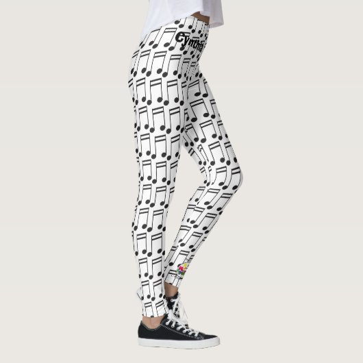 Musiknoten-Klavier-Tastatur-Gitarren-Leggings Leggings (Rechts)