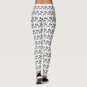 Musiknoten-Klavier-Tastatur-Gitarren-Leggings Leggings (Rückseite)