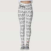 Musiknoten-Klavier-Tastatur-Gitarren-Leggings Leggings (Vorderseite)