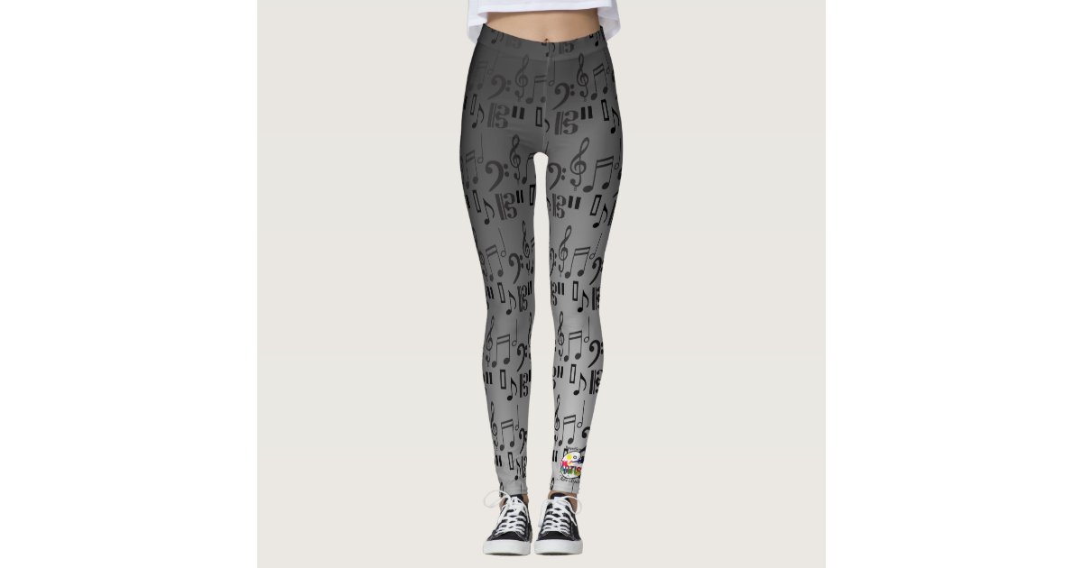 Musiknoten Klavier Tastatur Gitarren Leggings Leggings Zazzle De