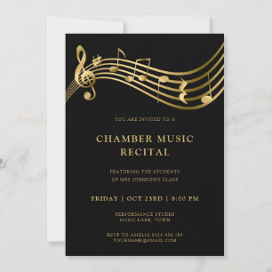 Musiknoten Konzert Vorlage Elegante Einladung