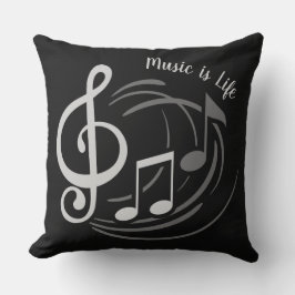 Musiknoten-Kopfkissen für benutzerdefinierte Texte Kissen