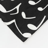 Musiknoten kopiert Schwarzweiss Fleecedecke (Ecke)