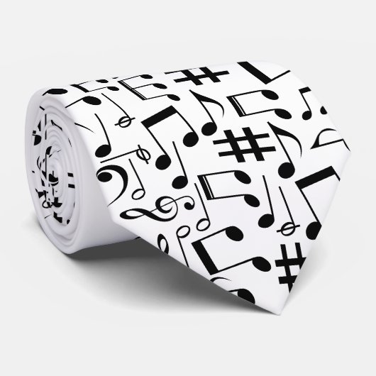 Musiknoten Krawatte (Gerollt)