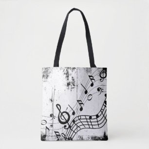 Musiknoten Kunst Design Antik Grunge Vintage Tasche