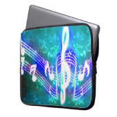 Musiknoten Laptopschutzhülle (Vorderseite Links)