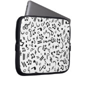 Musiknoten Laptopschutzhülle (Vorne Rechts)
