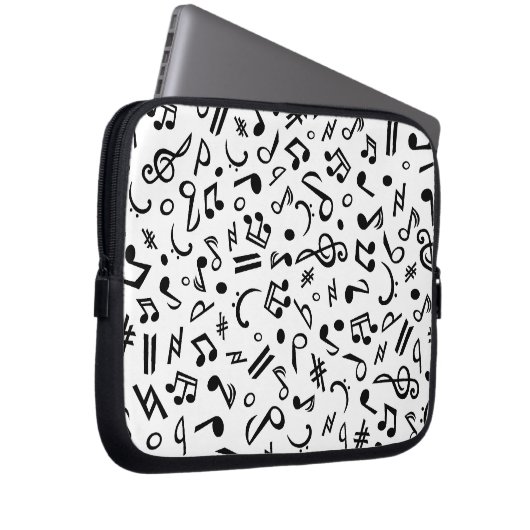 Musiknoten Laptopschutzhülle (Vorne Rechts)