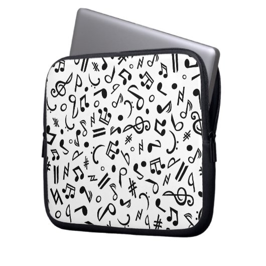 Musiknoten Laptopschutzhülle (Vorderseite Links)