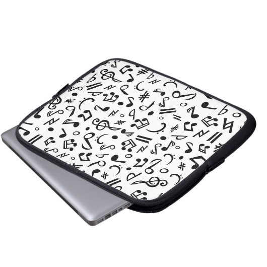 Musiknoten Laptopschutzhülle (Vorne Knopf)