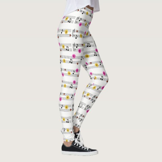 Musiknoten Leggings (Rechts)