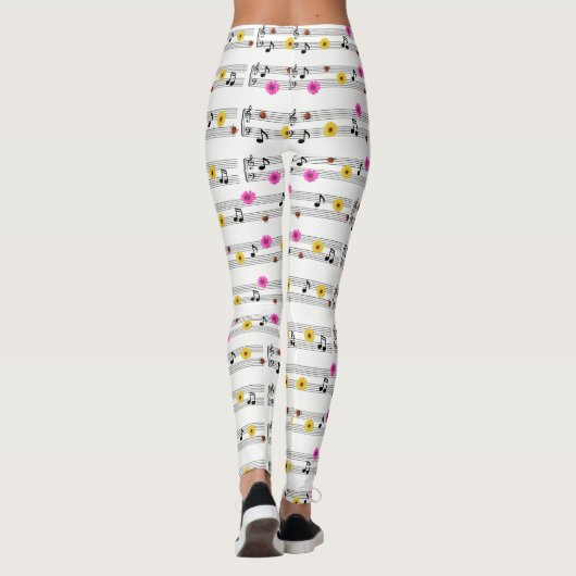Musiknoten Leggings (Rückseite)