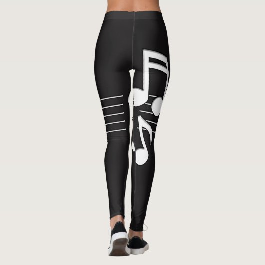 Musiknoten Leggings (Rückseite)