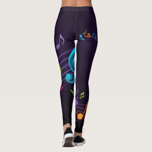 Musiknoten Leggings (Rückseite)