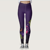 Musiknoten Leggings (Vorderseite)
