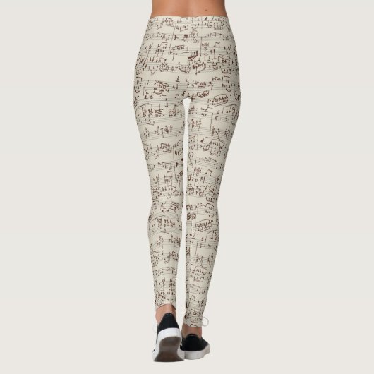 Musiknoten Leggings (Rückseite)