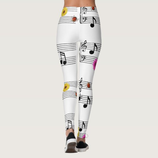 Musiknoten Leggings (Rückseite)