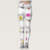 Musiknoten Leggings (Vorderseite)