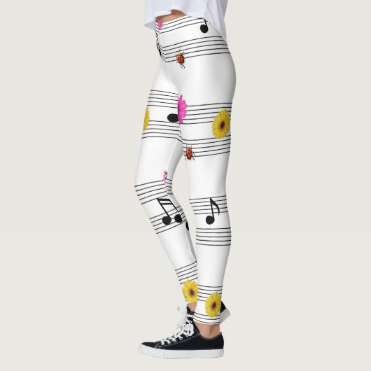 Musiknoten Leggings (Links)