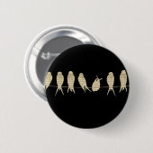 Musiknoten-Lehrer-Büro-Tiervogel-Schicksal Button (Vorne & Hinten)