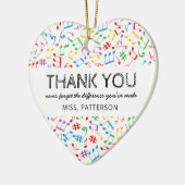 Musiknoten Lehrerin Geschenk Weihnachten Keramik Ornament (Links)