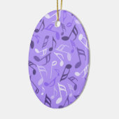 Musiknoten Lila Keramik Ornament (Links)
