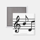 Musiknoten Magnet (Vorderseite/Rückseite)