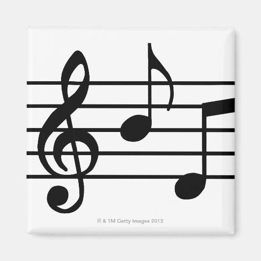 Musiknoten Magnet (Vorne)