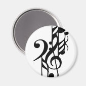 Musiknoten Magnet (Vorderseite/Rückseite)