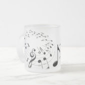 Musiknoten Mattiert Kaffee Tasse (Vorderseite Links)