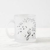 Musiknoten Mattiert Kaffee Tasse (Links)