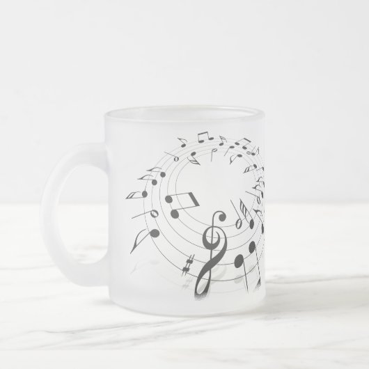 Musiknoten Mattiert Kaffee Tasse (Links)