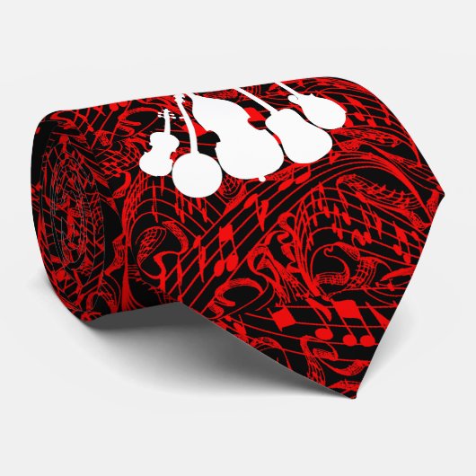 MUSIKNOTEN MIT DEM 5 STÜCK-BAND KRAWATTE (Gerollt)