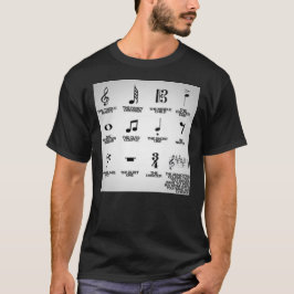 Musiknoten mit ihren lustigen Spitznamen T-Shirt