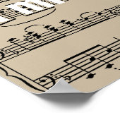 Musiknoten mit Kostenvoranschlag Poster (Ecke)