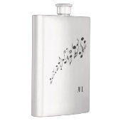 Musiknoten mit Monogramm Flachmann (Rechts)