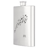 Musiknoten mit Monogramm Flachmann (Links)