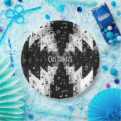 Musiknoten mit Schwarzweiß-Echo Pappteller (Party)