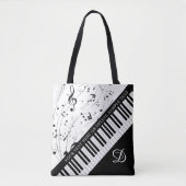 Musiknoten Monogram für kundenspezifische Piano-Se Tasche (Vorderseite)