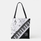 Musiknoten Monogram für kundenspezifische Piano-Se Tasche (Rückseite)