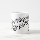 Musiknoten Monogram Script benutzerdefinierte Farb Kaffeetasse (Mittel)