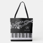 Musiknoten Monogram-Tastatur Tasche (Vorderseite)