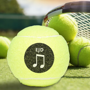 Musiknoten-Monogramm Musikliebhaber Tennisball Tennisbälle
