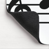 Musiknoten Mousepad (Ecke)