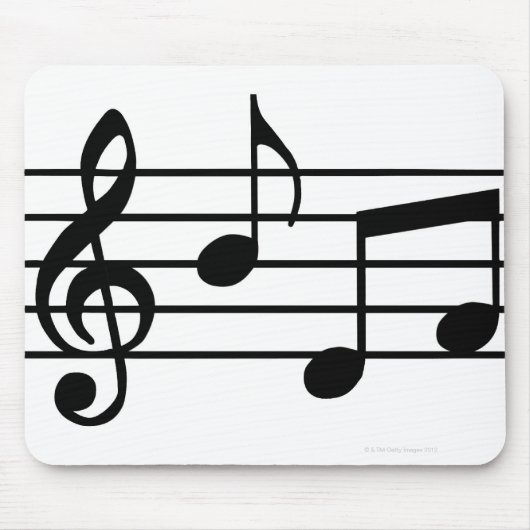 Musiknoten Mousepad (Vorne)