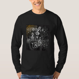Musiknoten, Musik, Grunge T-Shirt
