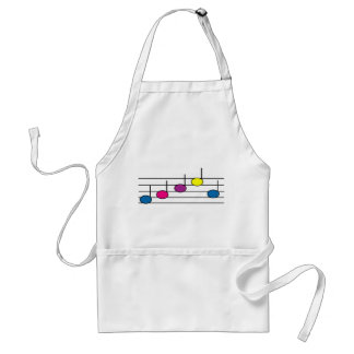Musiknoten Musikalisch farbig Schürze