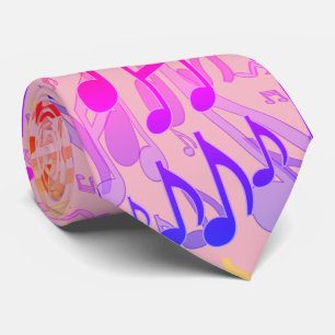 Musiknoten Musikalische Muster in leuchtenden Farb Krawatte